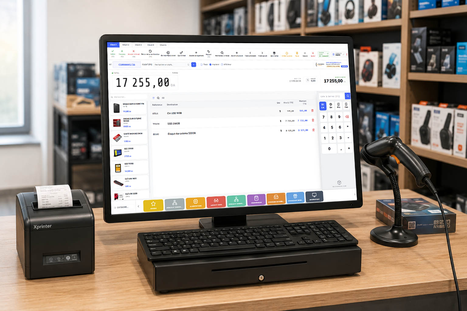 Interface POS Pro — Superette & Magasin